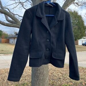 Black Fleece Blazer - Keep Warm in Your Office!